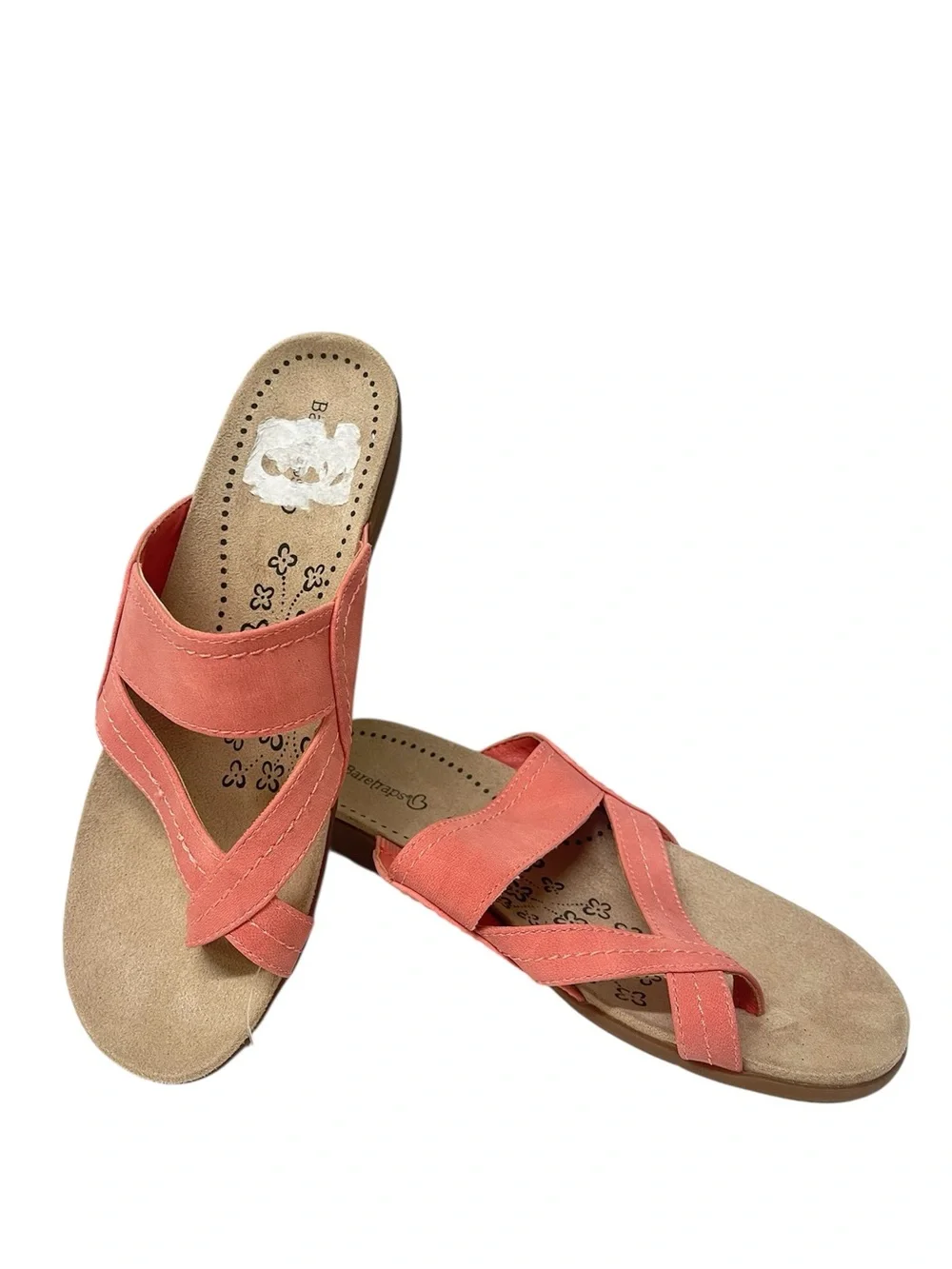 BareTraps Coral Cross-Strap Slide Sandals